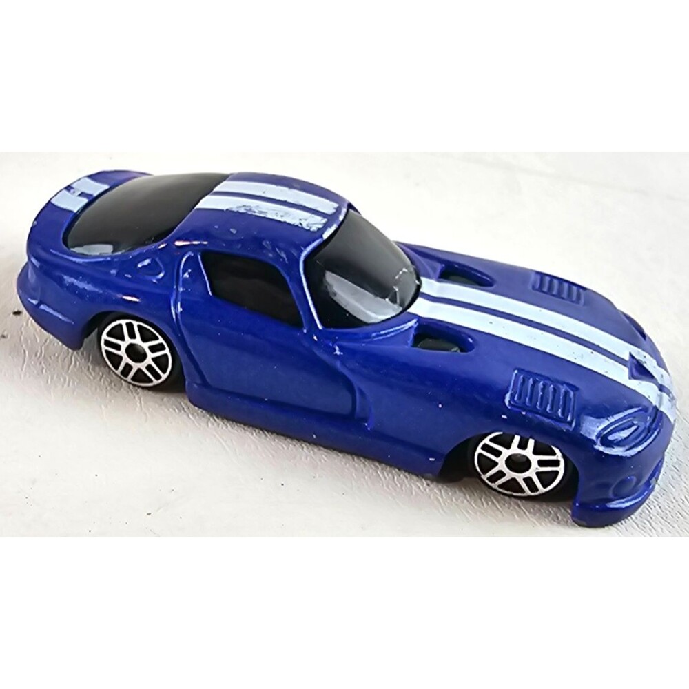 Maisto 2003 Dodge Viper GTS Blue White Racing Stripes Diecast Toy Car